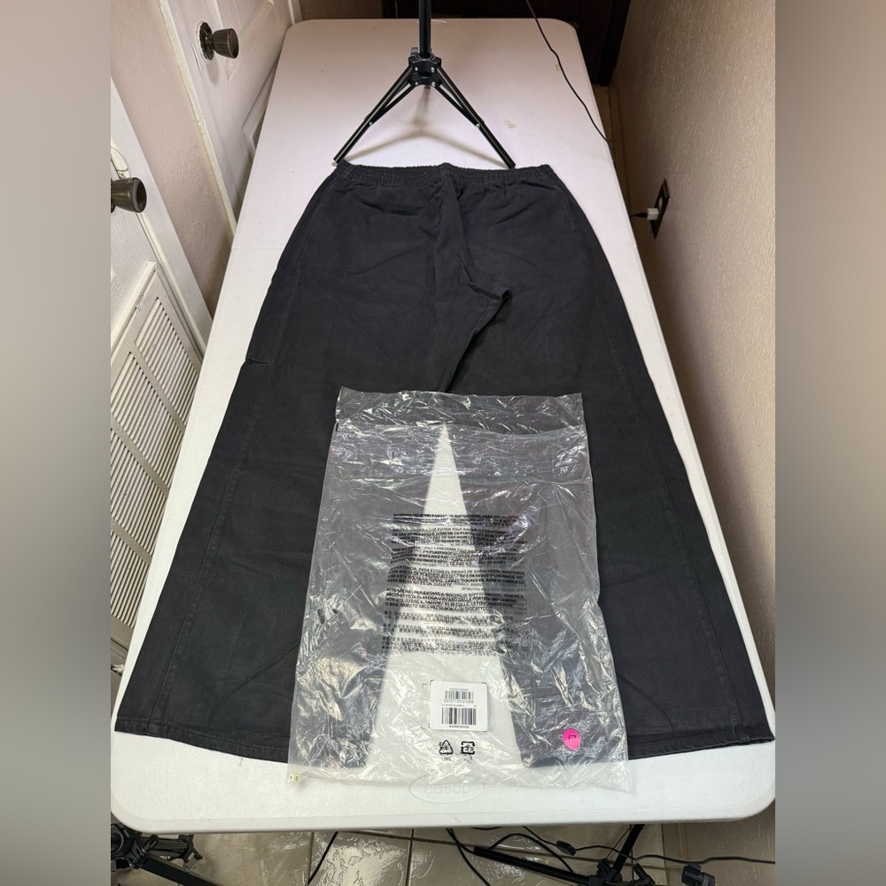 Yeezy Black Wide-Leg Sweatpants with Elastic Waist